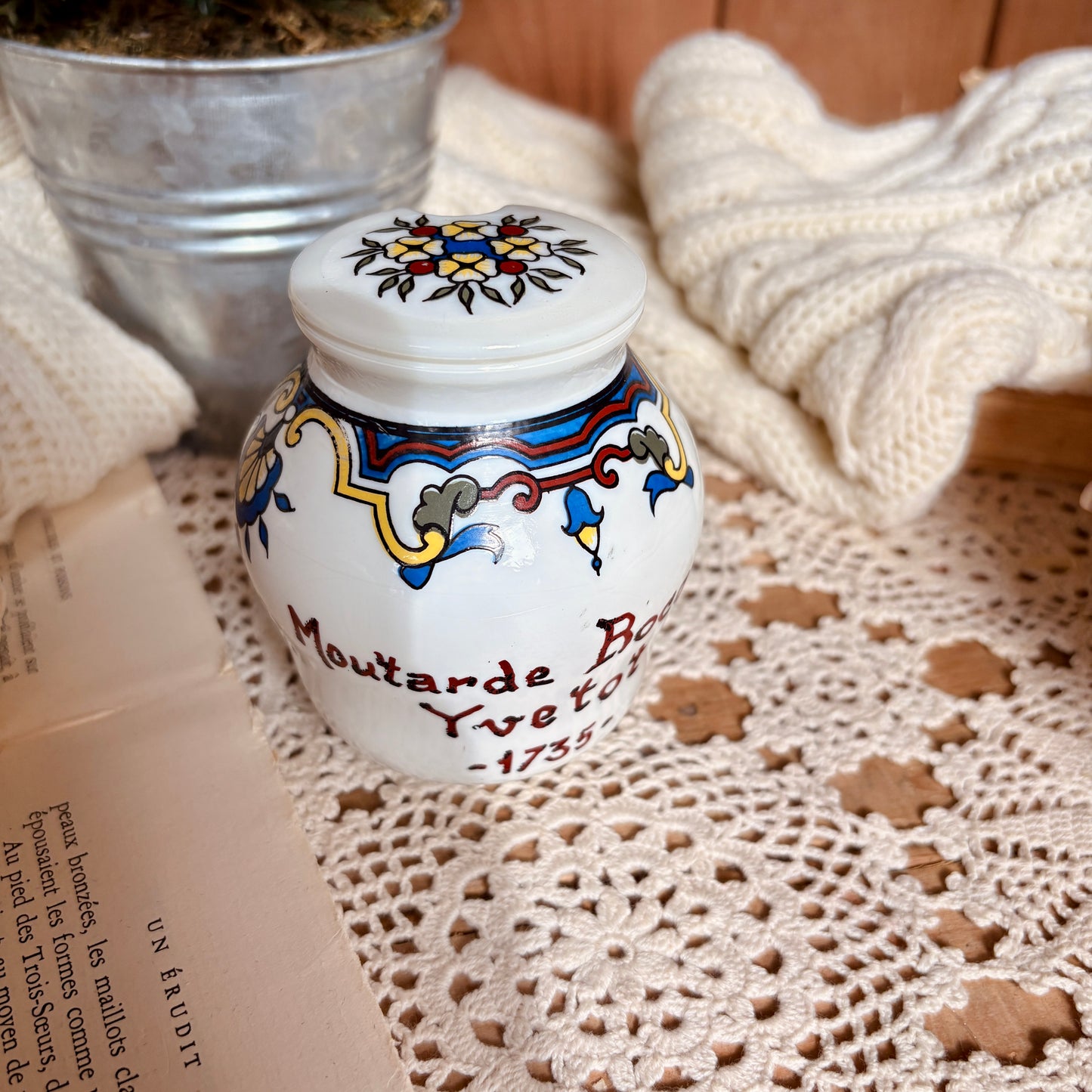 Vintage mustard jar