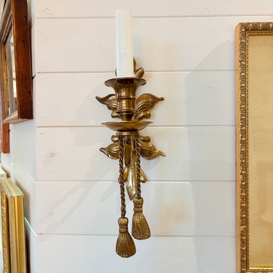 Bougeoir mural en laiton