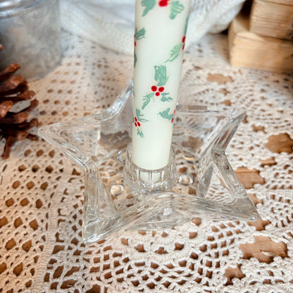 Bougeoir étoilé en verre