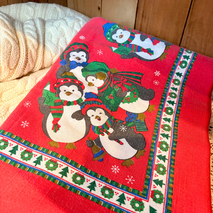 Nappe festive - pingouins