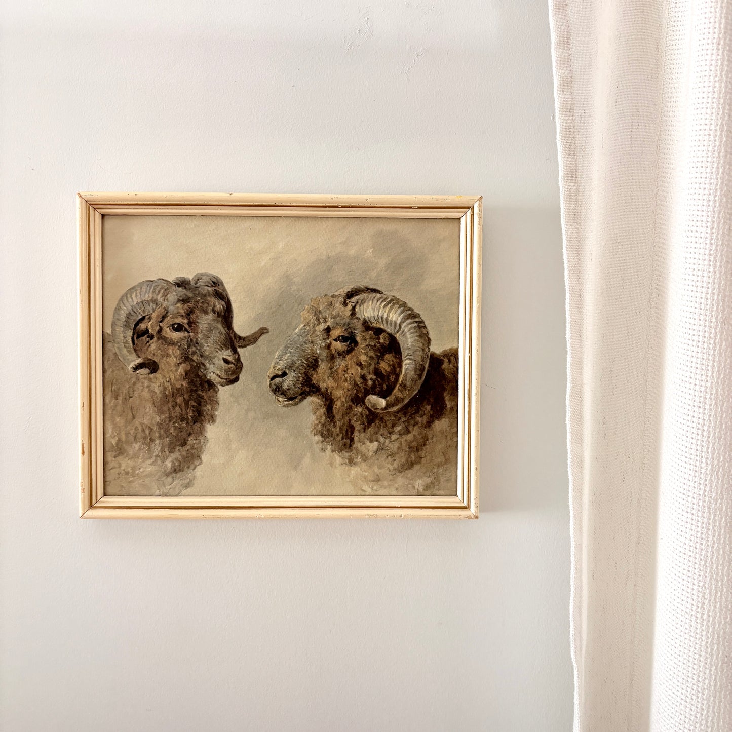 Cadre vintage avec impression sur papier beaux-arts - Les boucs