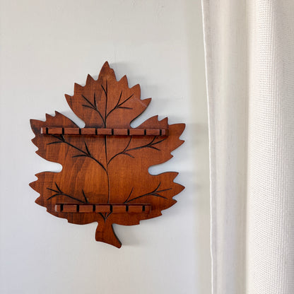 Support mural en bois - Feuille d'érable