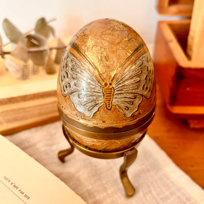 Fabergé Egg style brass box