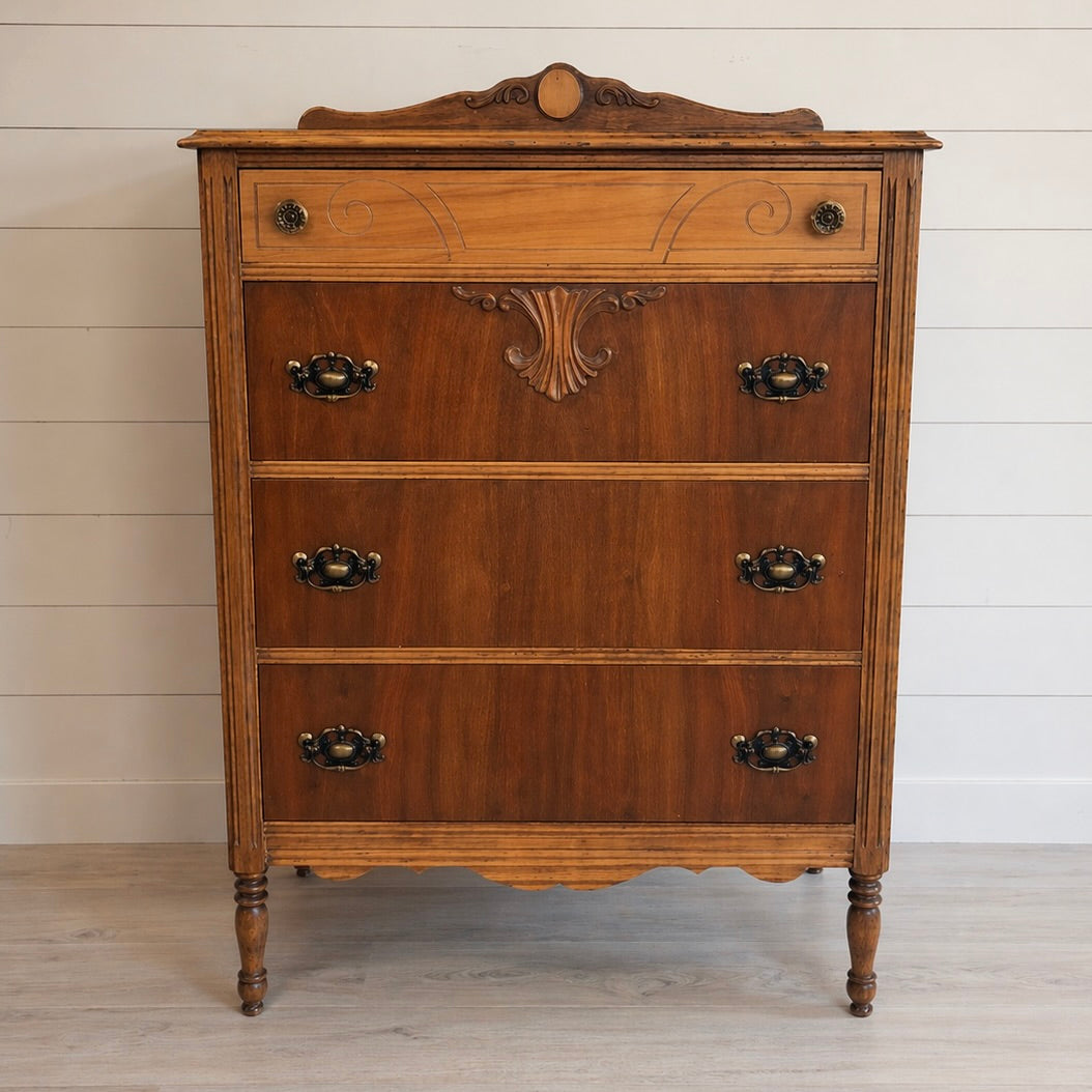 Chest of drawers 4 drawers 2 tones