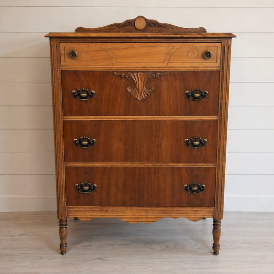 Chest of drawers 4 drawers 2 tones