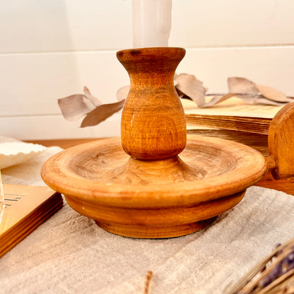 Wooden candle holder