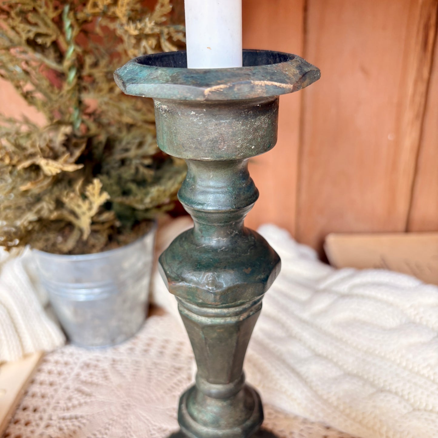 XL Bronze Candlestick