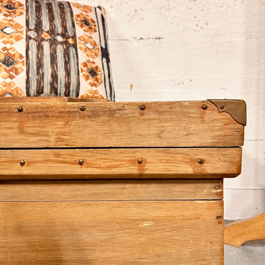 Natural antique chest