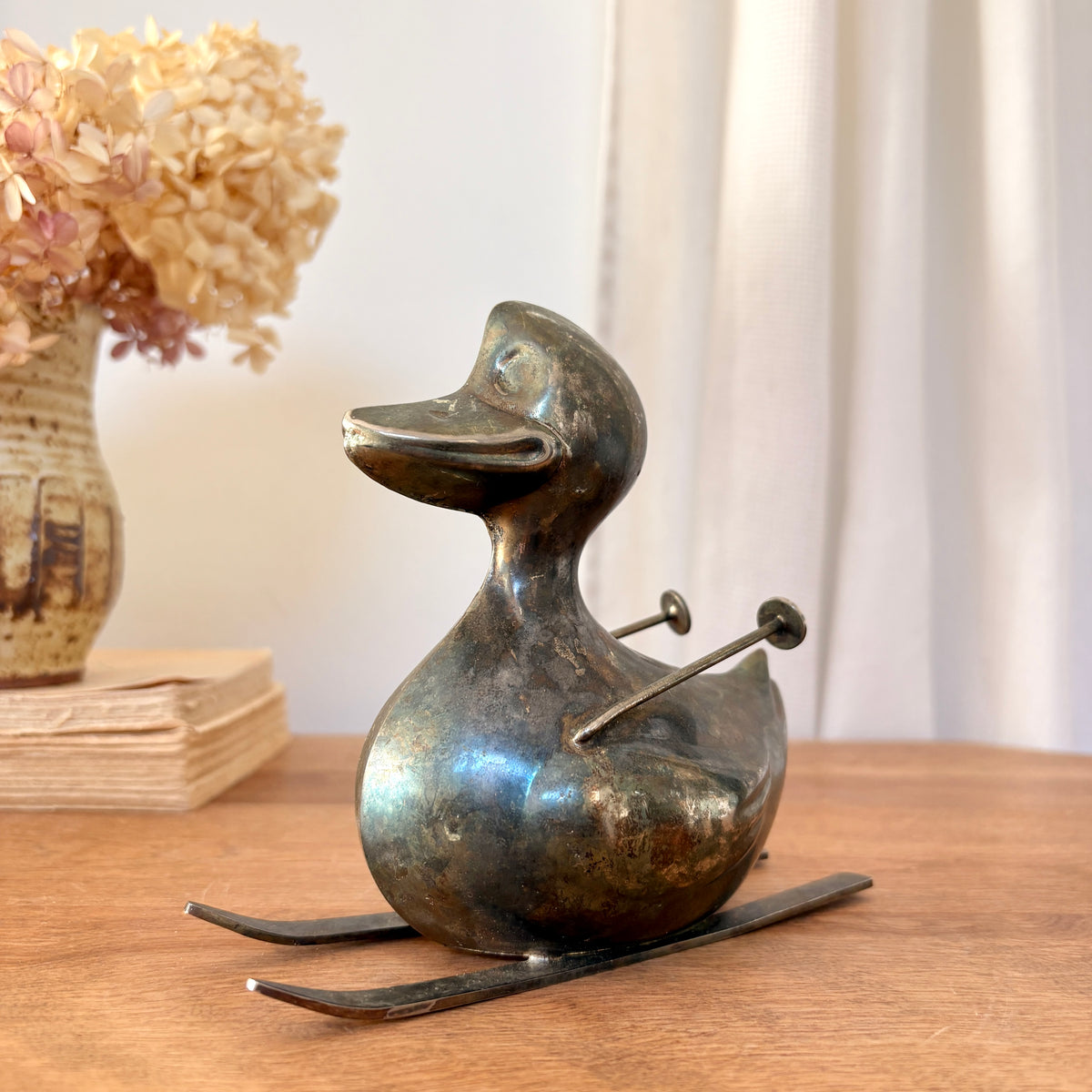 Tirelire vintage plaqué argent