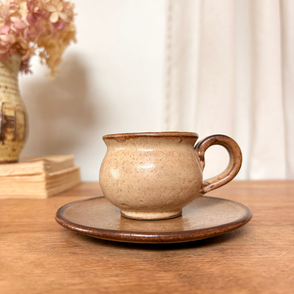 Duo tasse et soucoupe en grès - espresso