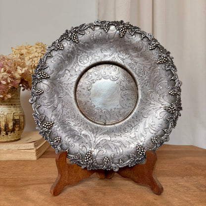 Assiette plaquée argent - Sheffield reproduction