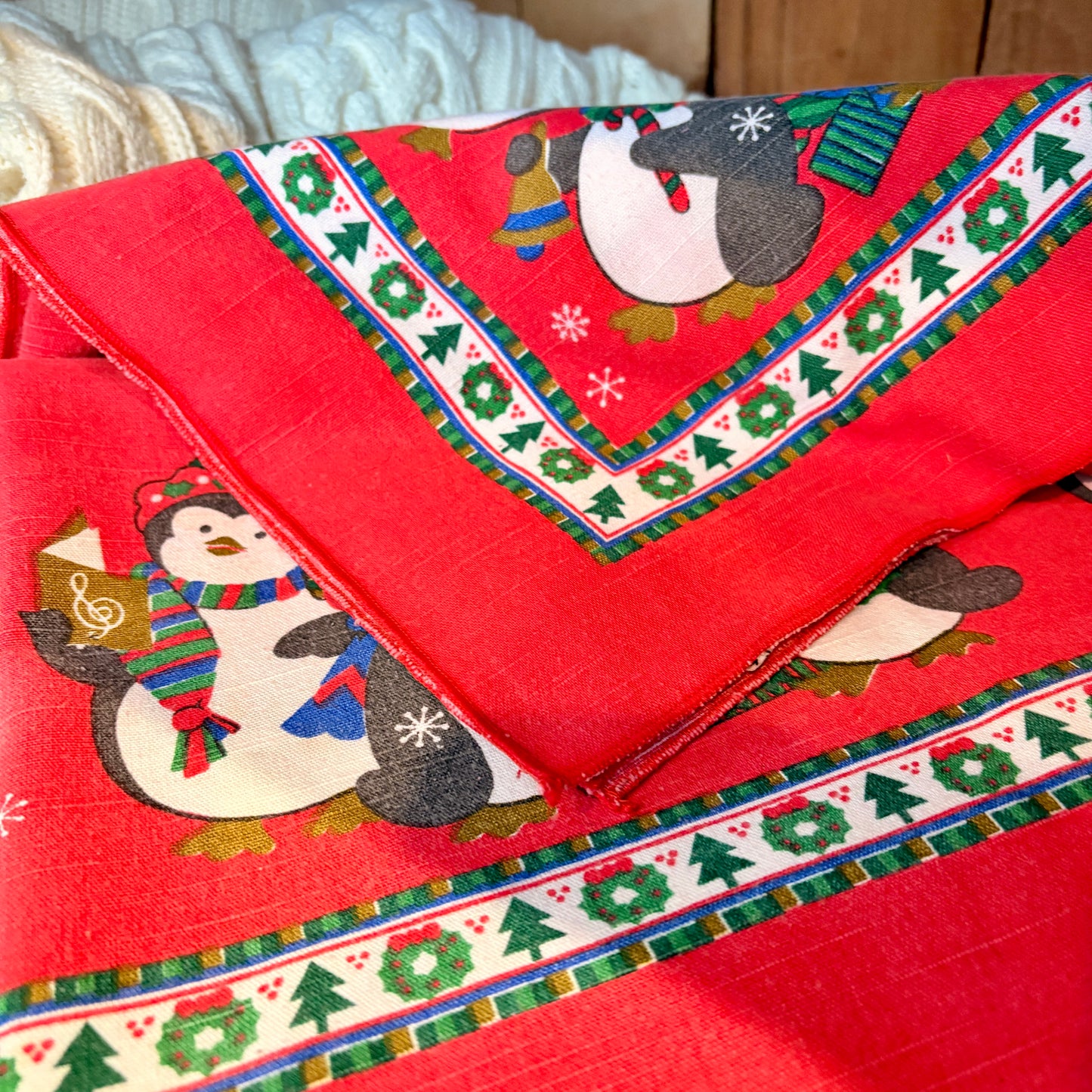 Nappe festive - pingouins