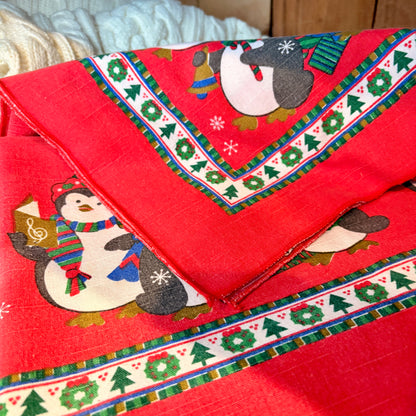 Nappe festive - pingouins