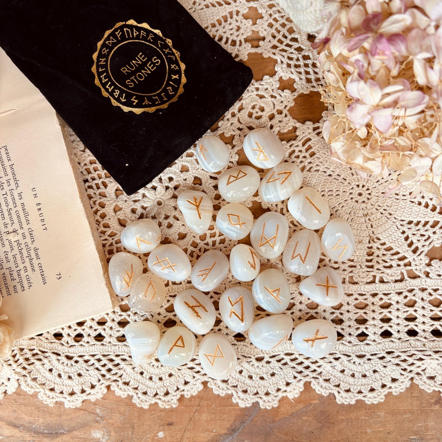 Runes - Agate blanche