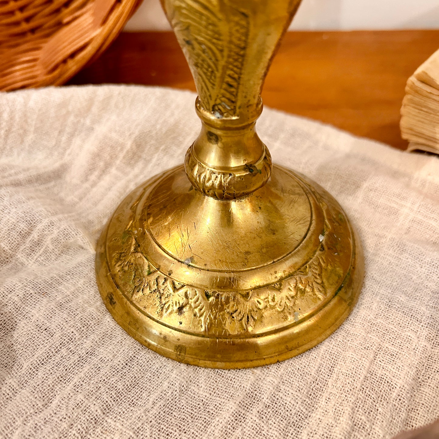 Brass candle holder