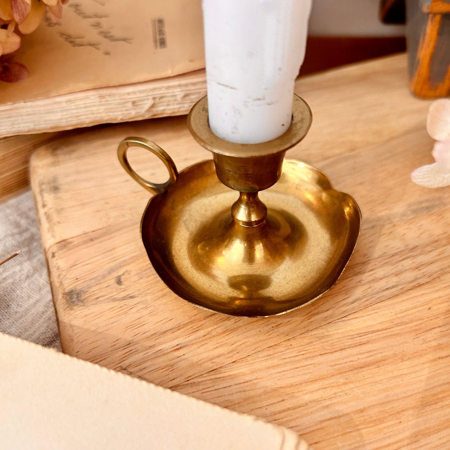 Brass candle holder