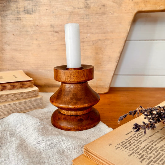 Wooden candle holder