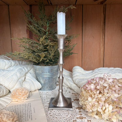 Bougeoir argenté