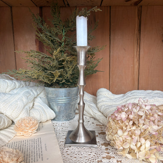 Bougeoir argenté