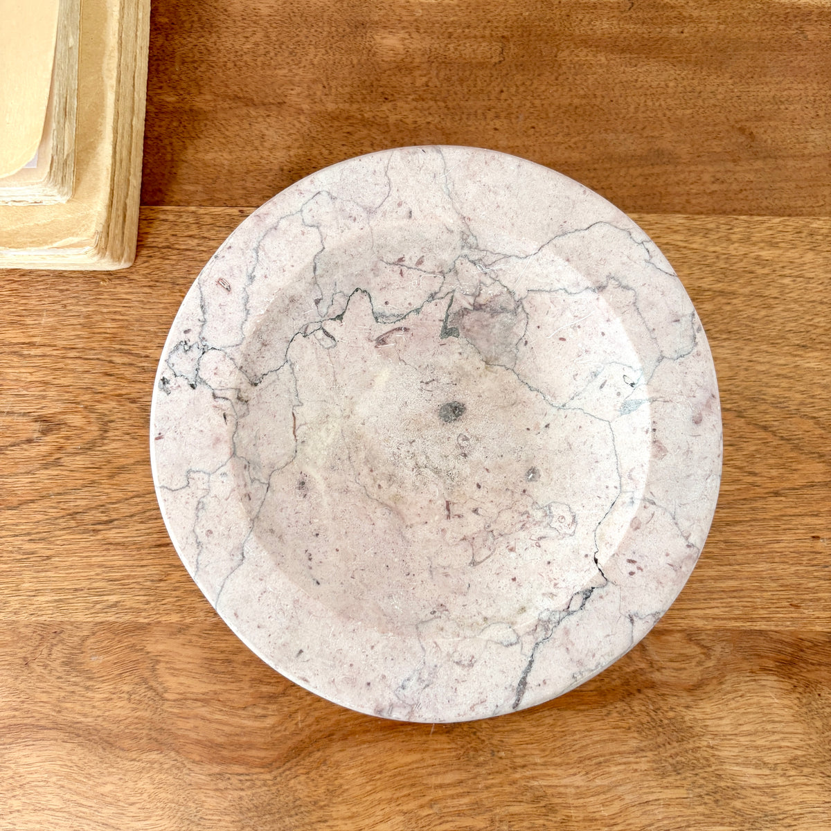 Coupelle vintage en marbre rose