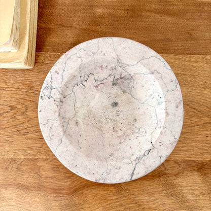 Coupelle vintage en marbre rose