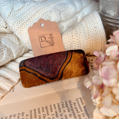 Barrette en velours vintage