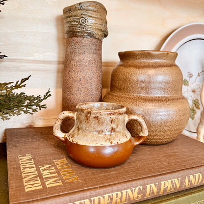 Laurentian pottery sugar bowl