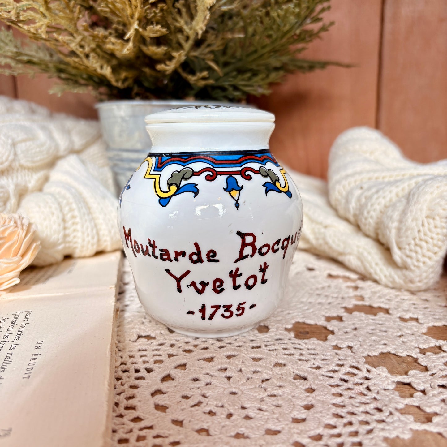 Vintage mustard jar