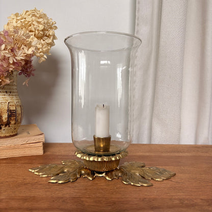 Bougeoir laiton et verre