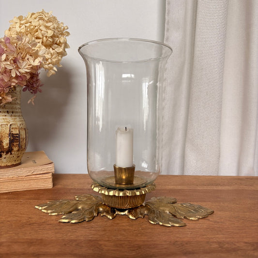 Bougeoir laiton et verre