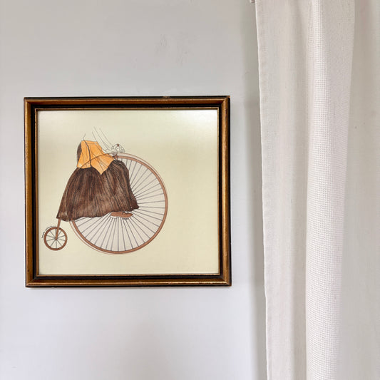 Cadre vintage - La cycliste