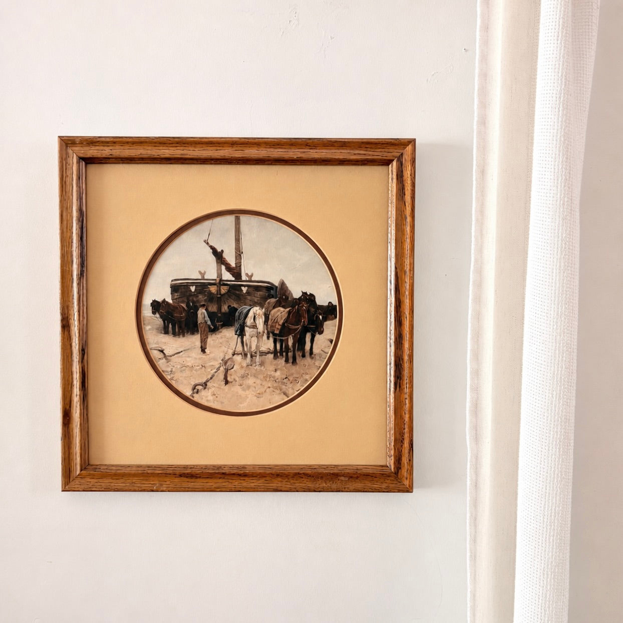 Cadre vintage avec impression sur papier beaux-arts - Le chantier naval