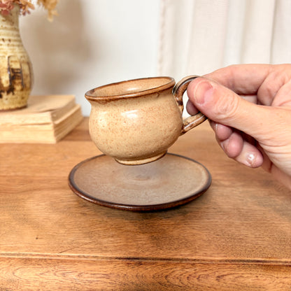 Duo tasse et soucoupe en grès - espresso