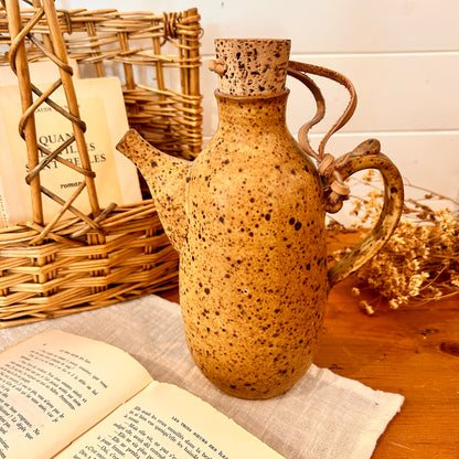 Handcrafted stoneware bottle