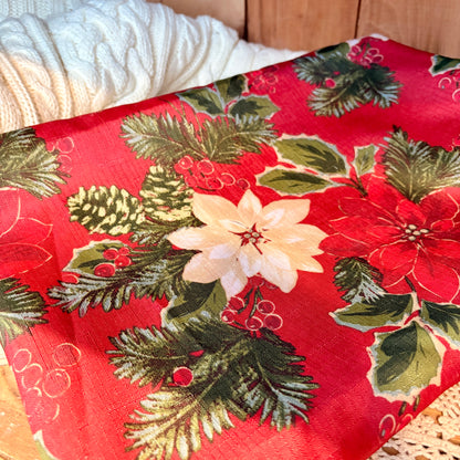 Nappe festive - poinsettia