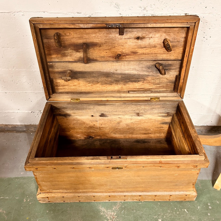 Natural antique chest