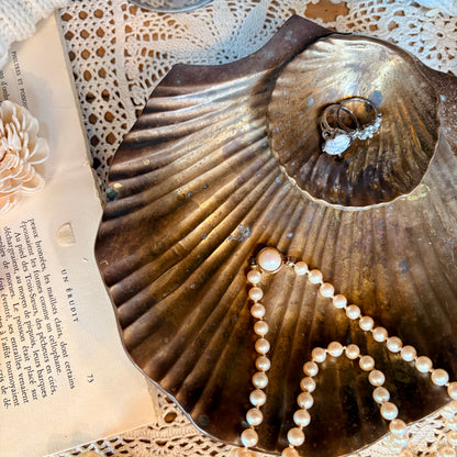 Brass shell trinket dish