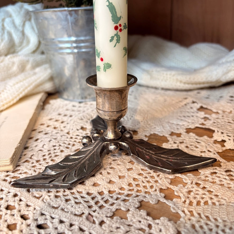 Bougeoir - feuille de gui