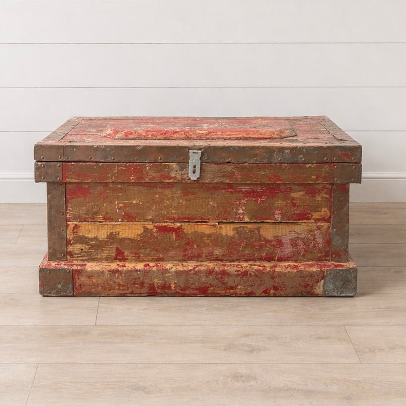 Antique red chest