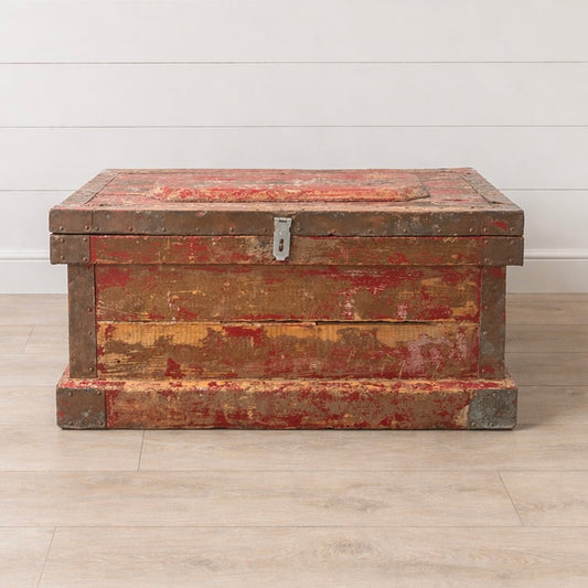 Antique red chest