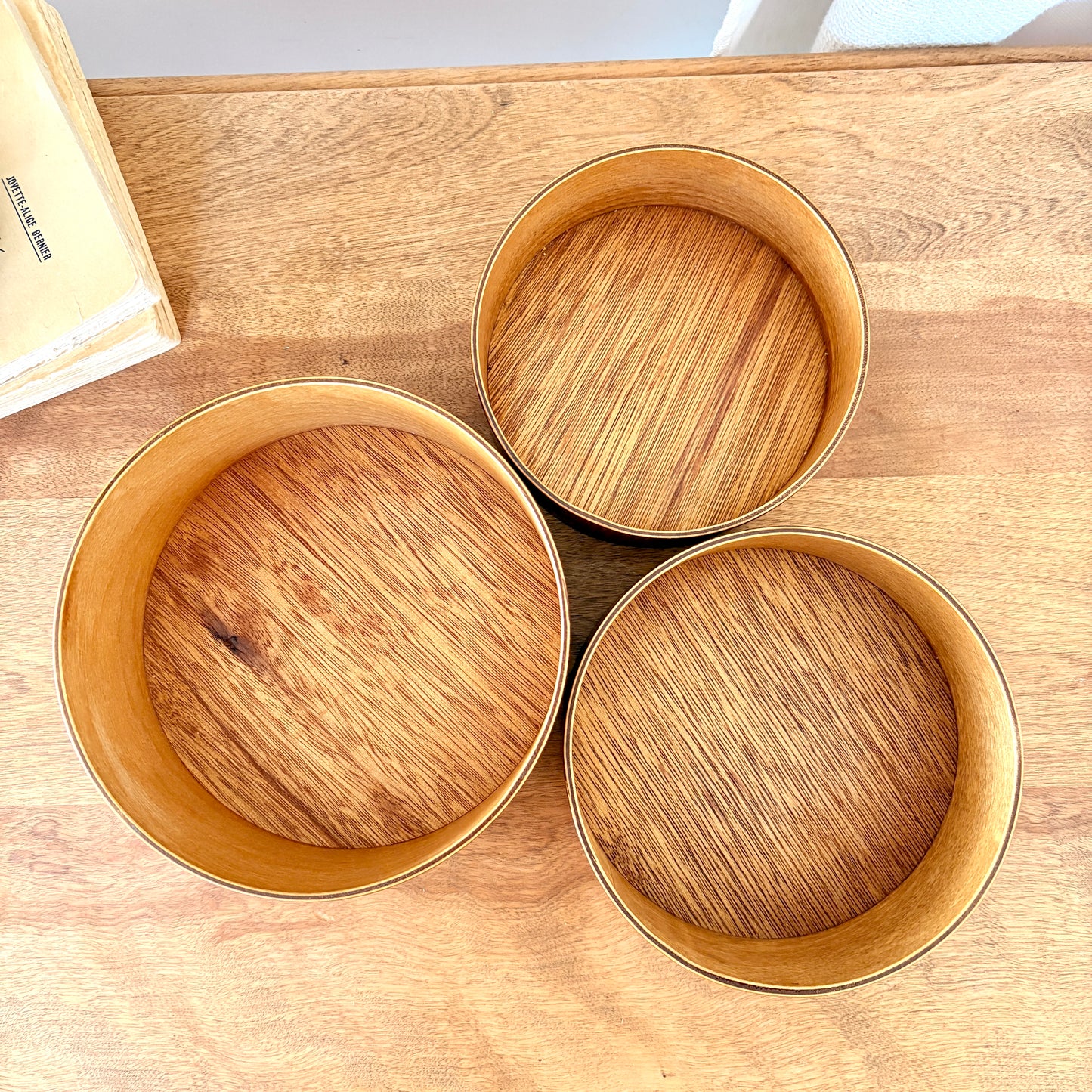 Wooden snack bowls
