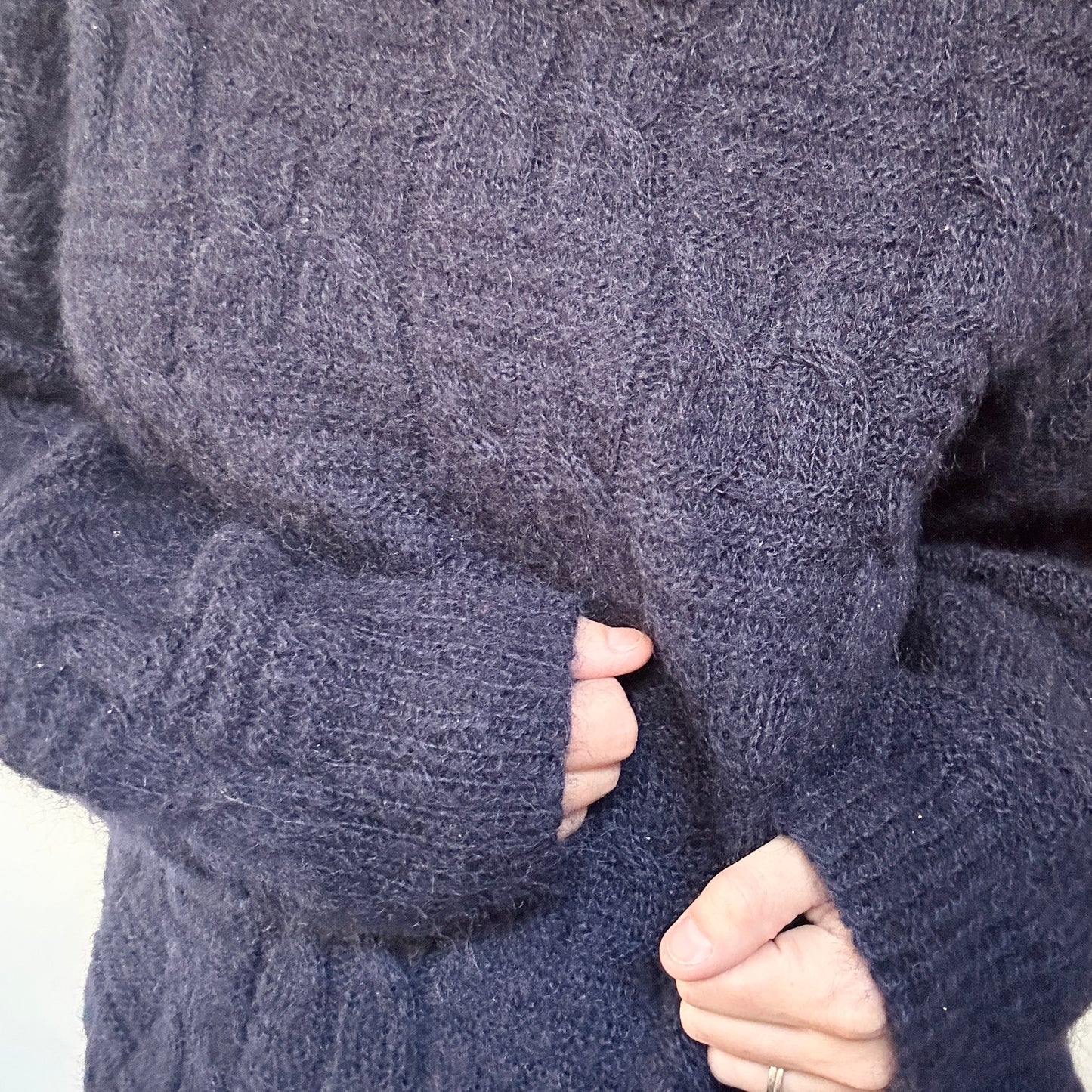 Navy wool sweater