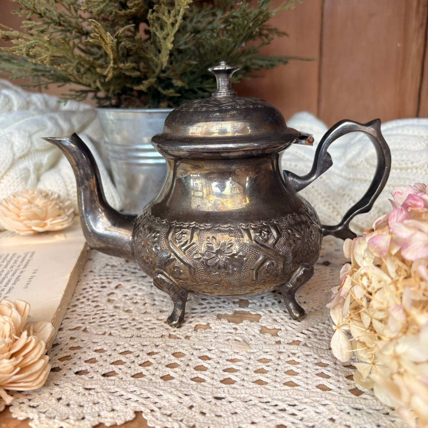 Silver-plated teapot