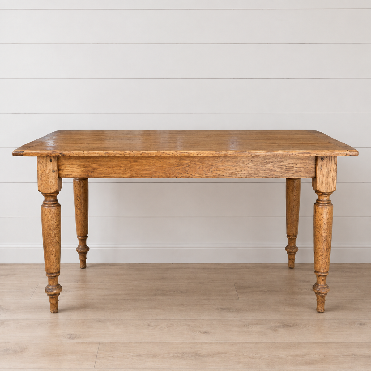 Gray toolbox table - brass legs