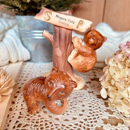 Teddy bear salt and pepper shakers
