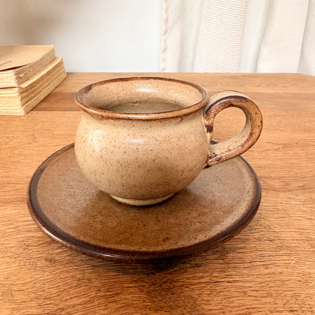 Duo tasse et soucoupe en grès - espresso