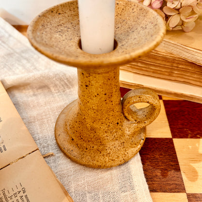 Stoneware candlestick