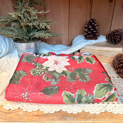 Nappe festive - poinsettia