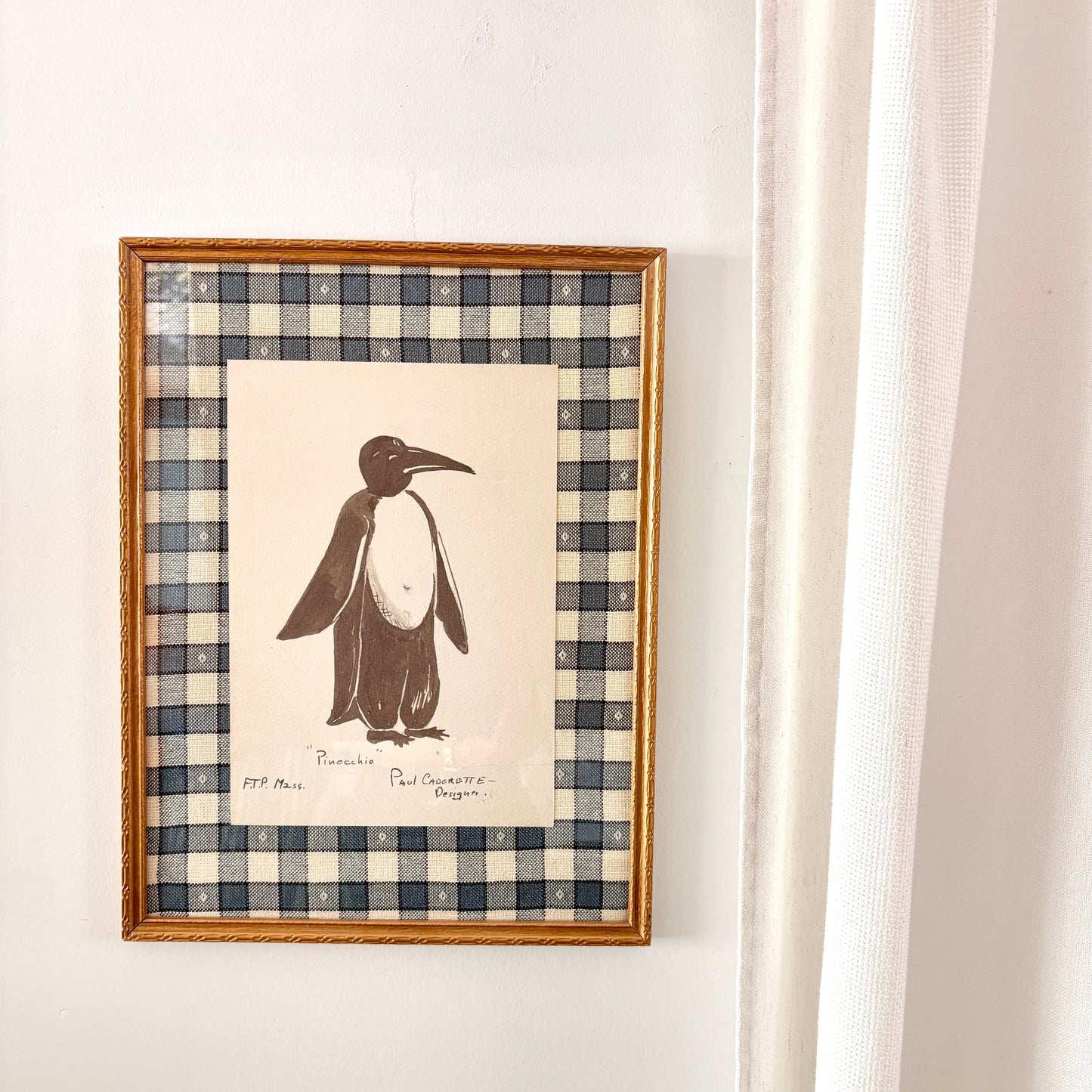 Cadre vintage avec impression sur papier beaux-arts - Le smoking