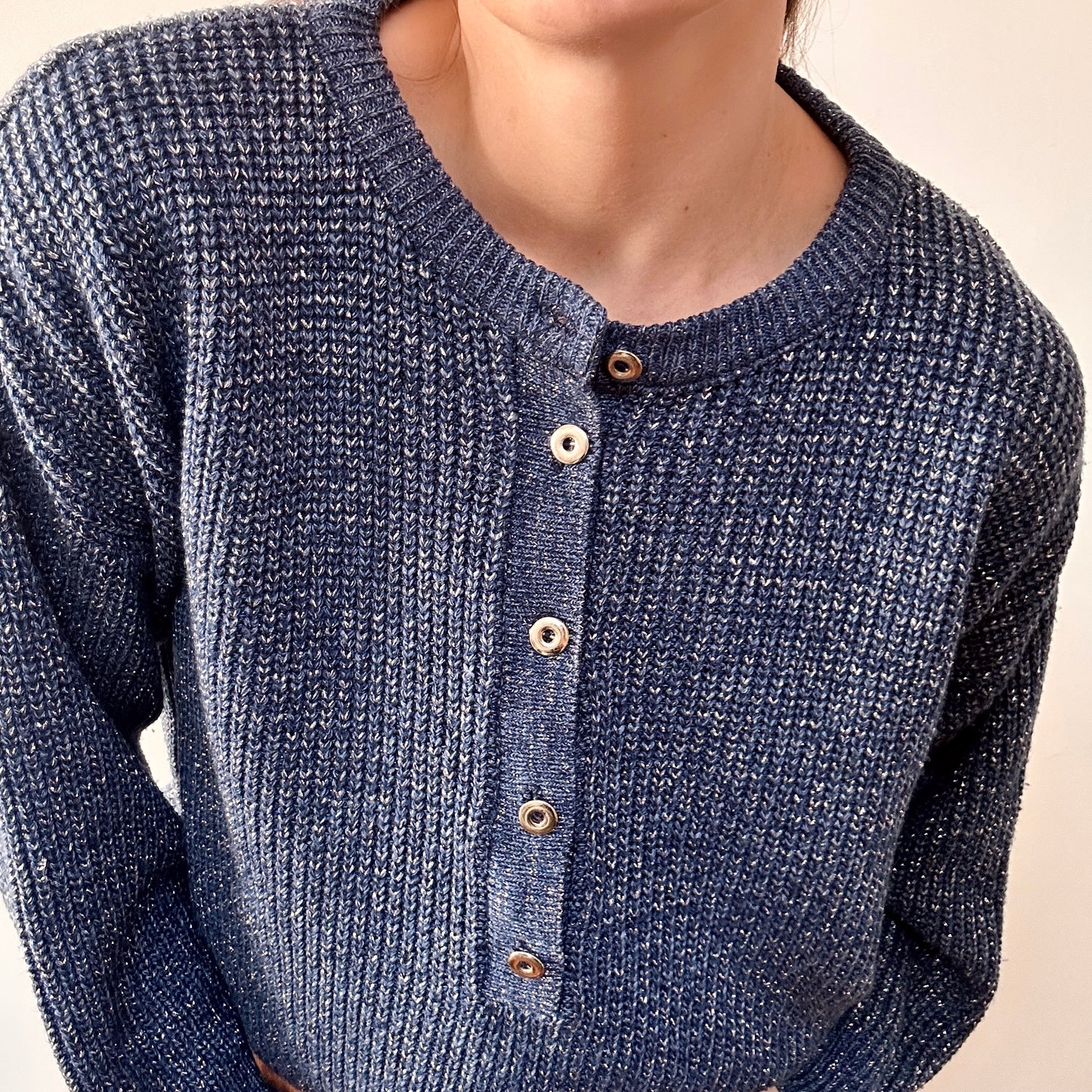 Navy blue knit